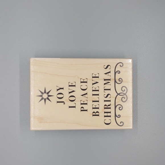 NWT Recollections Christmas Noel Wood Stamp - Picture 1 of 4